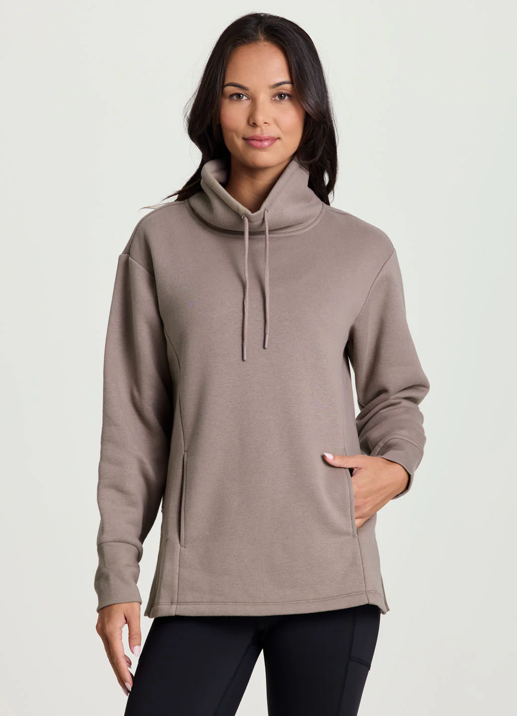 Downtown Fleece Cowl Neck Tunic - Image 11