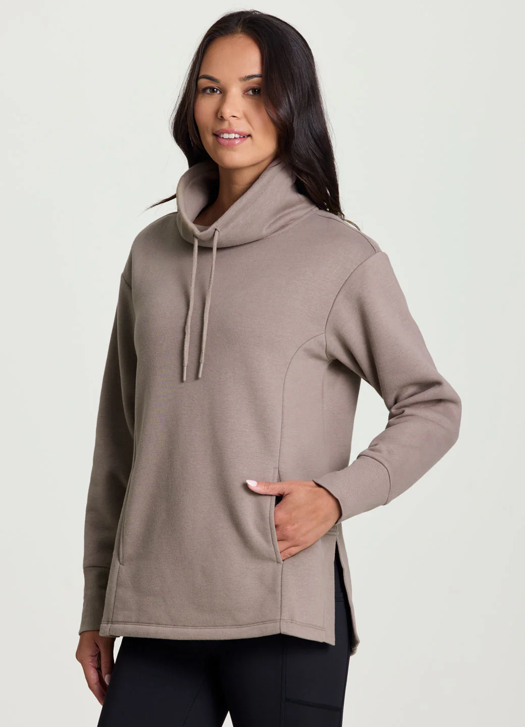 Downtown Fleece Cowl Neck Tunic - Image 14