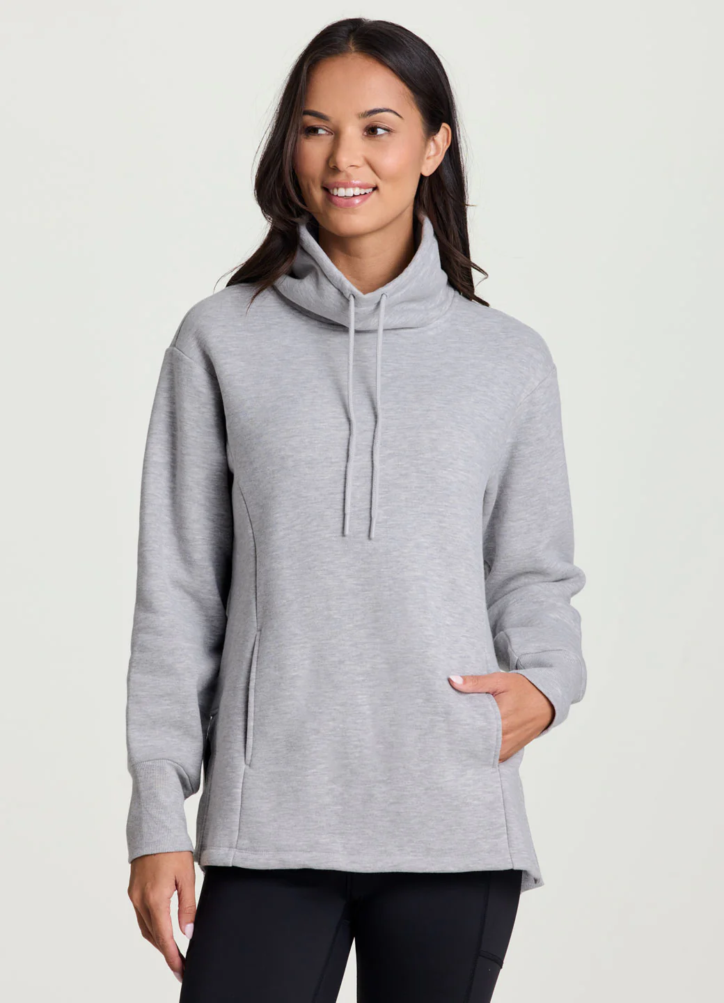 Downtown Fleece Cowl Neck Tunic - Image 17