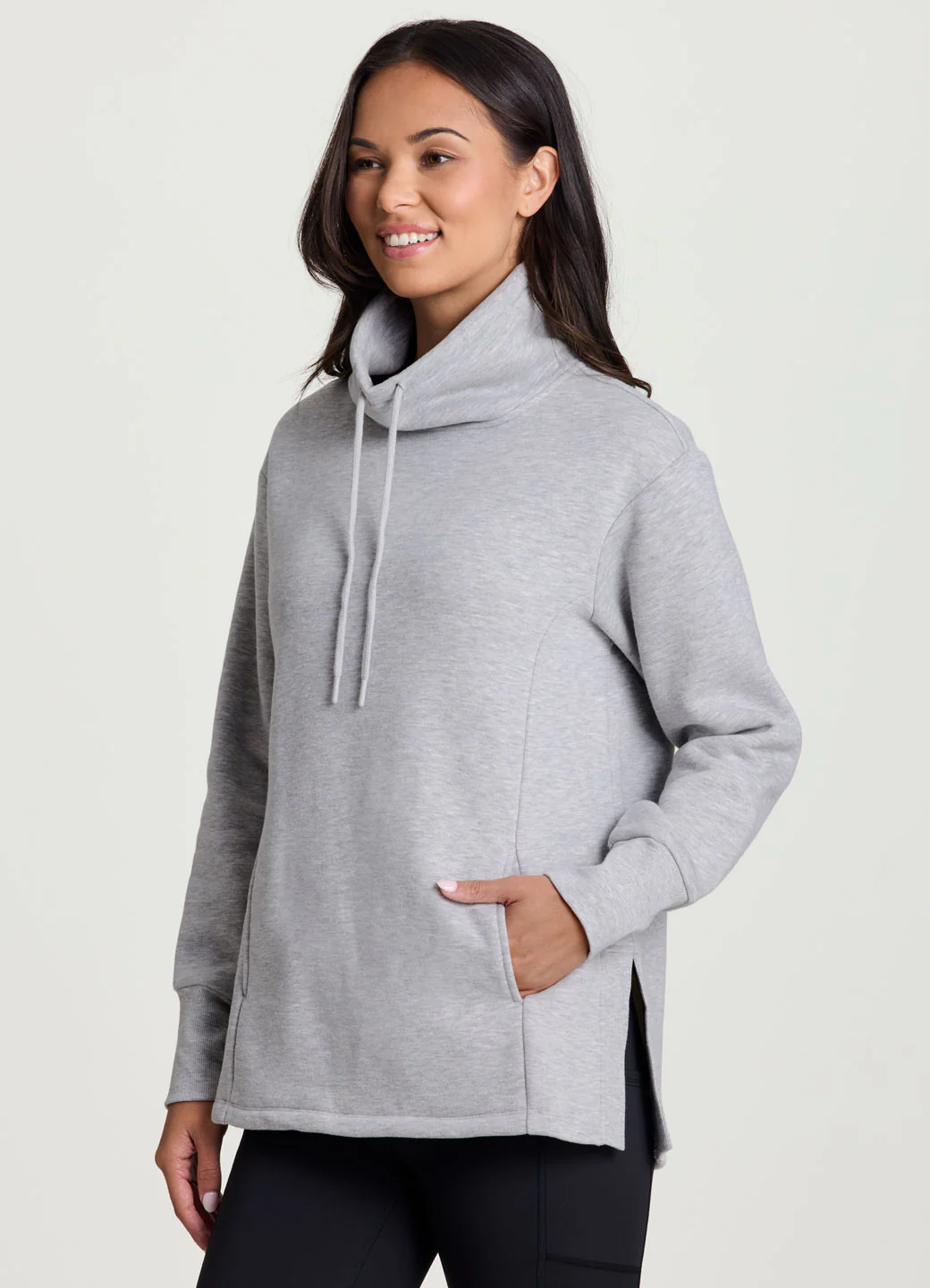 Downtown Fleece Cowl Neck Tunic - Image 20