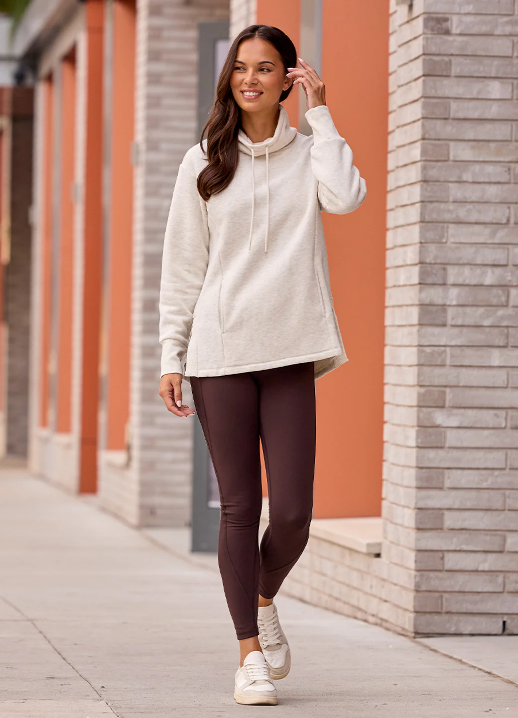 Downtown Fleece Cowl Neck Tunic - Image 6