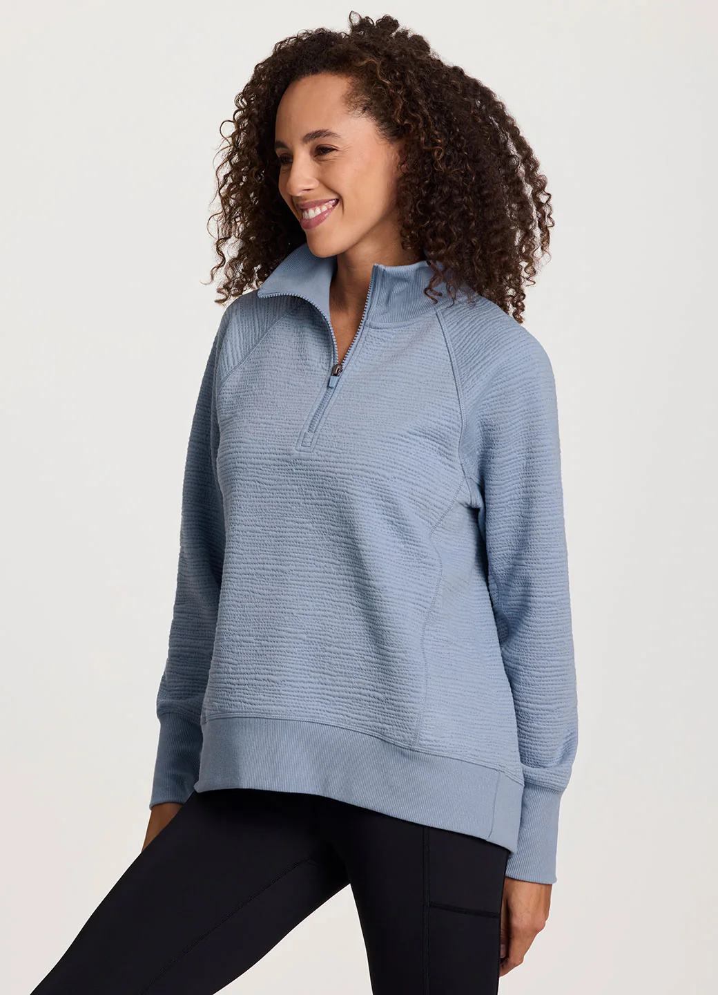 Easy Living Textured 1/4 Zip Pullover - Image 4