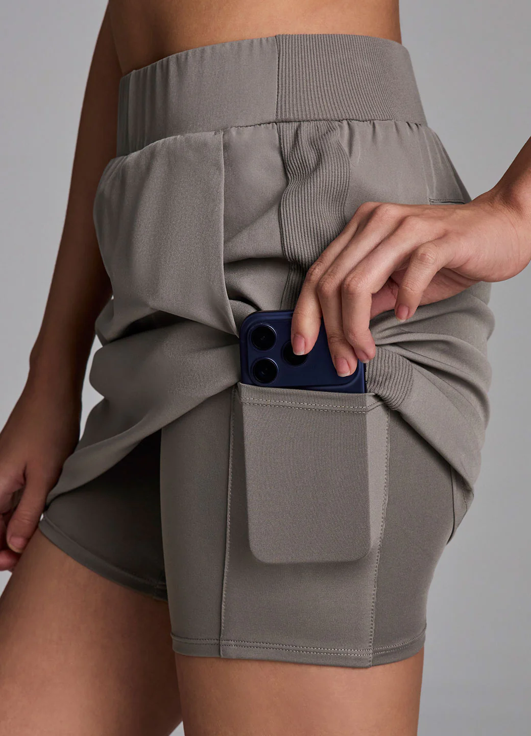 Everyday Ribbed Longer Length Skort - Image 13