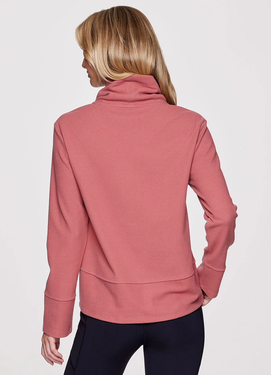 Faith Textured Fleece Cowl Neck Pullover - Image 2