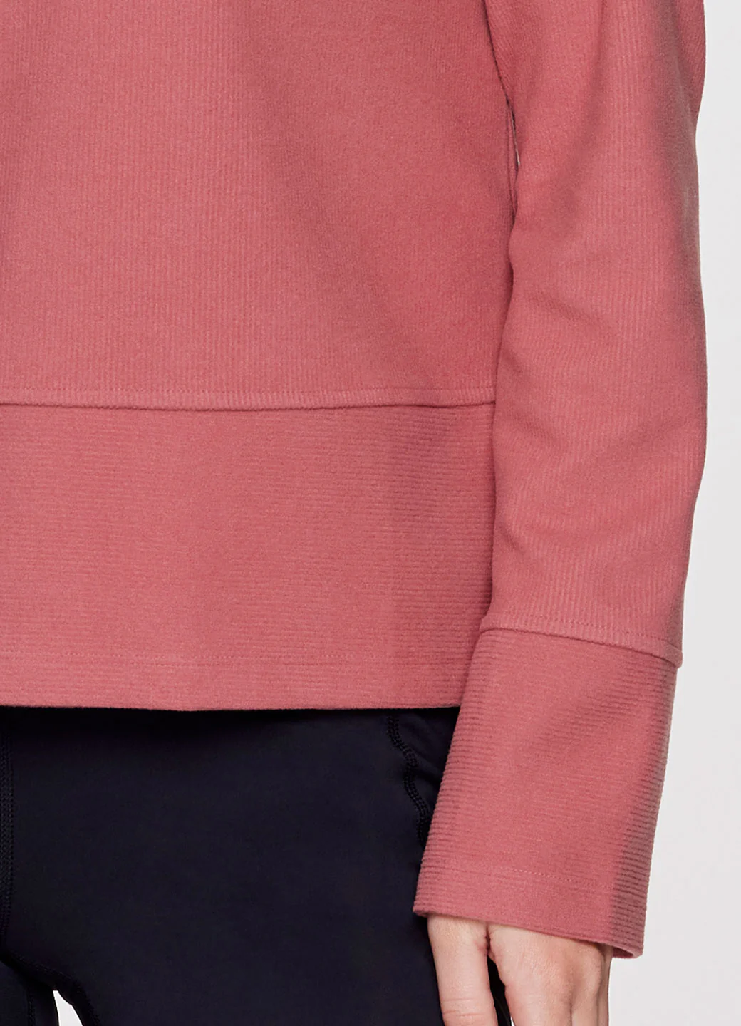Faith Textured Fleece Cowl Neck Pullover - Image 4