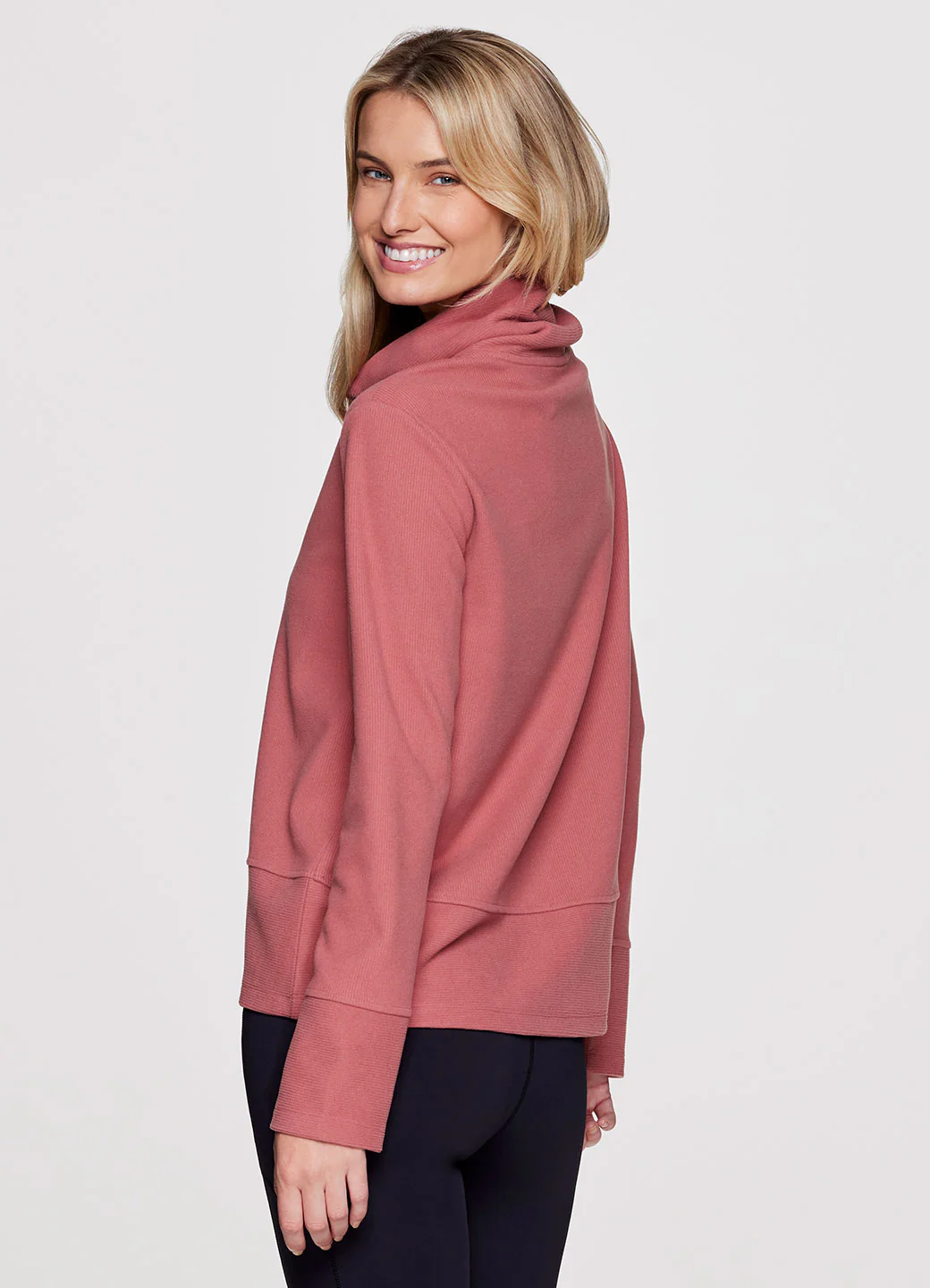 Faith Textured Fleece Cowl Neck Pullover - Image 5