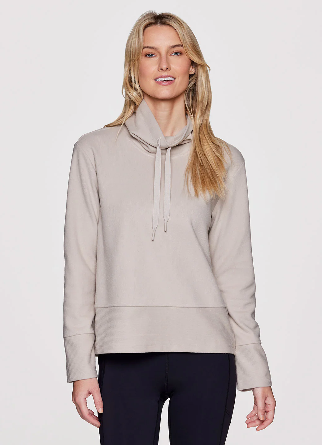 Faith Textured Fleece Cowl Neck Pullover - Image 6