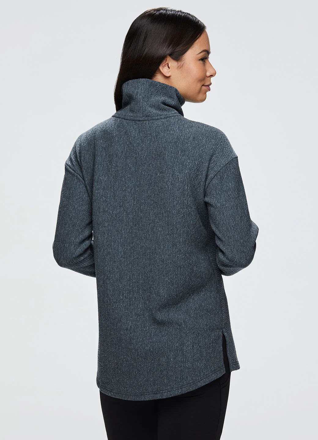Hudson Textured Cowl Neck Tunic Sweatshirt - Image 12