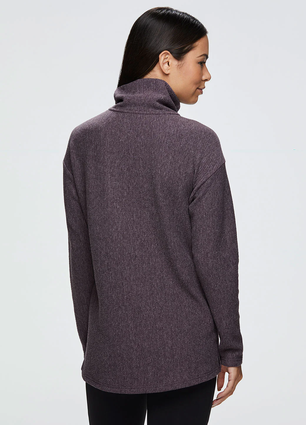 Hudson Textured Cowl Neck Tunic Sweatshirt - Image 17