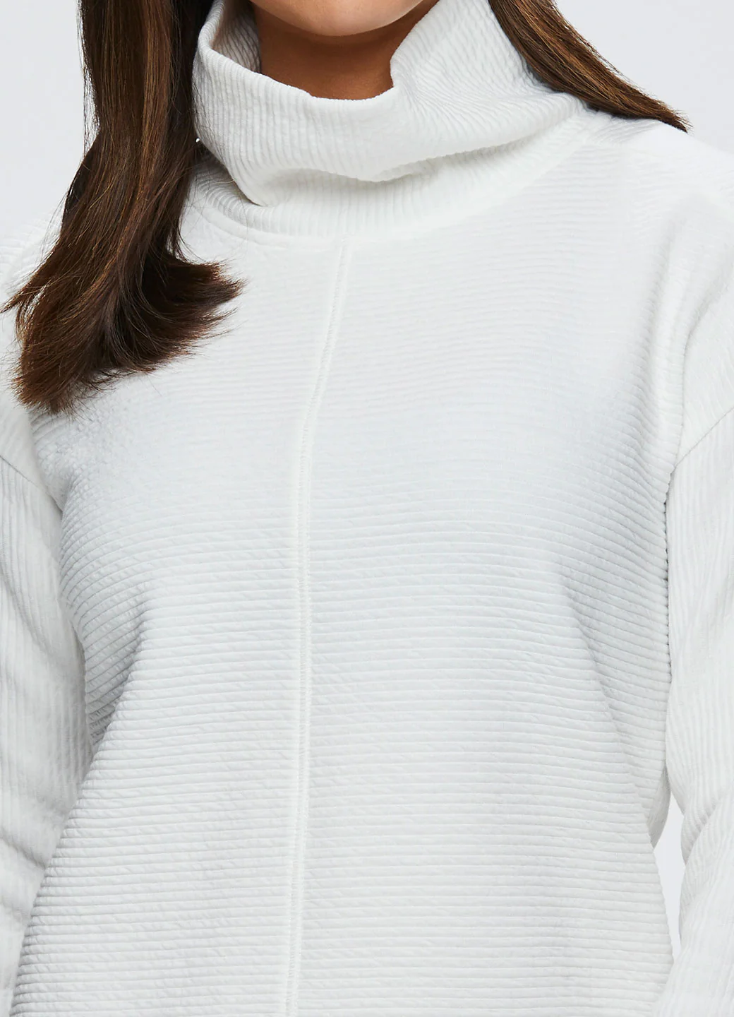Hudson Textured Cowl Neck Tunic Sweatshirt - Image 5