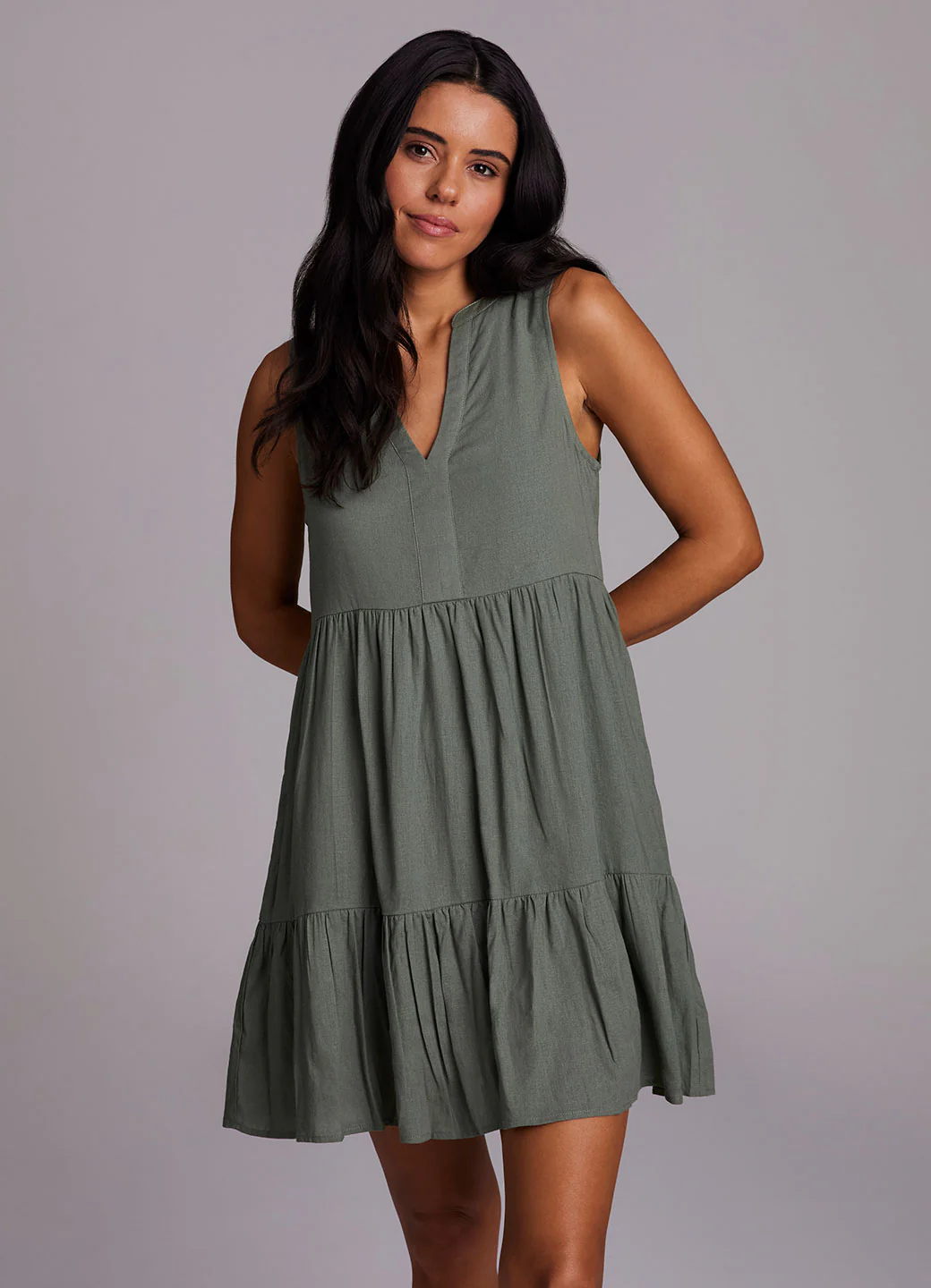 Laidback Linen Popover Dress - Image 9