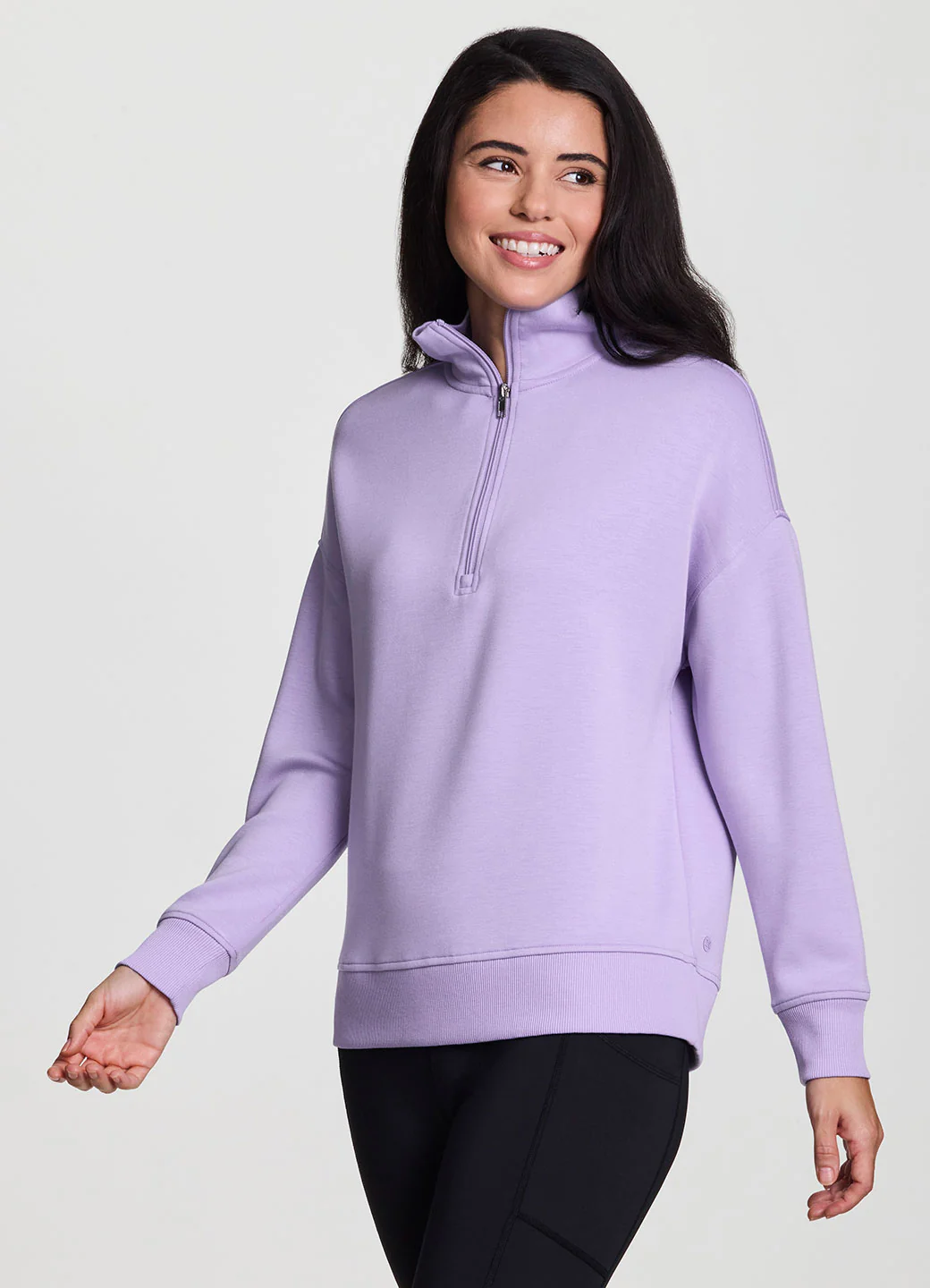 LuxeSoft Mock Neck Quarter Zip - Image 3