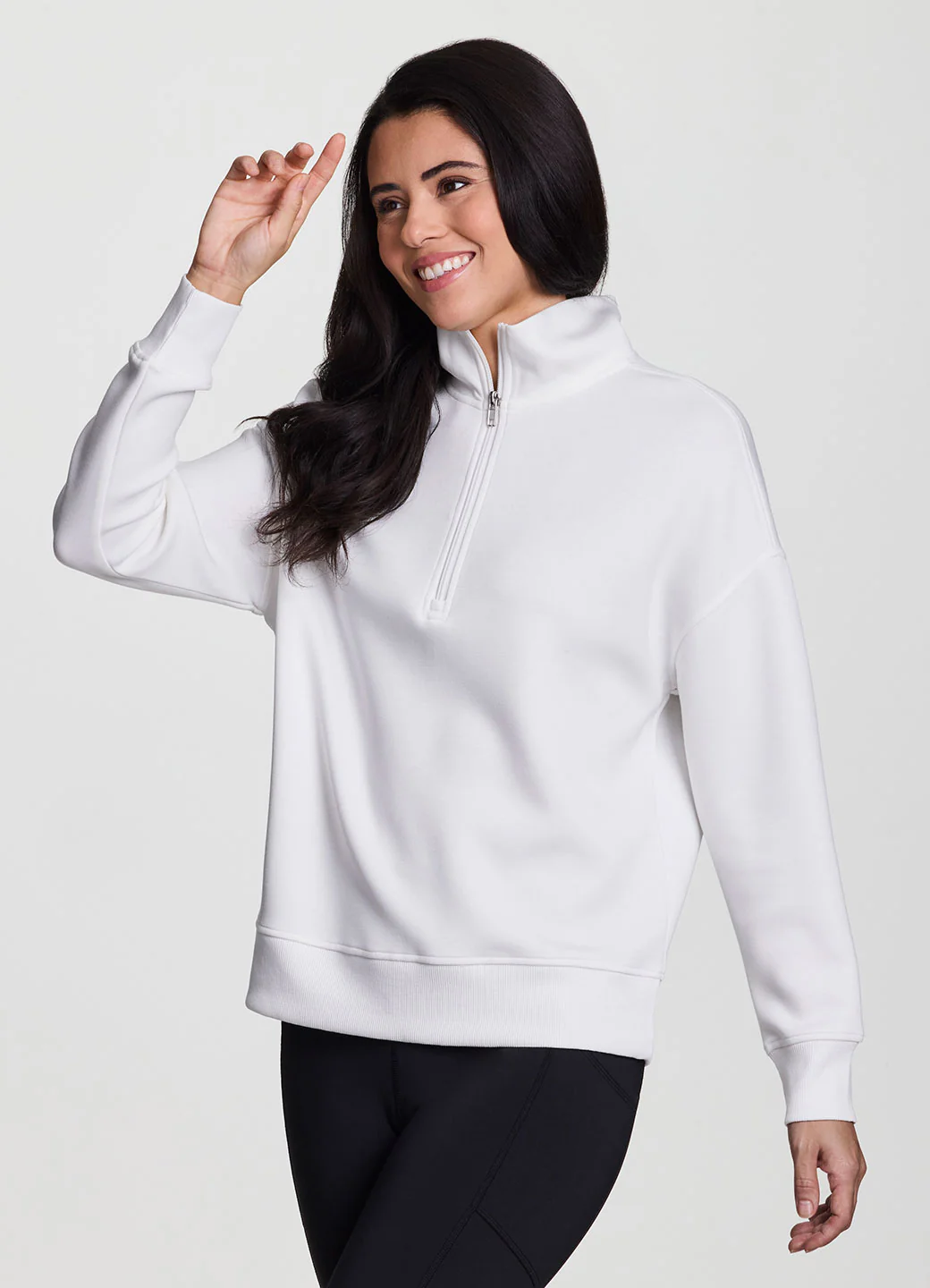 LuxeSoft Mock Neck Quarter Zip - Image 7