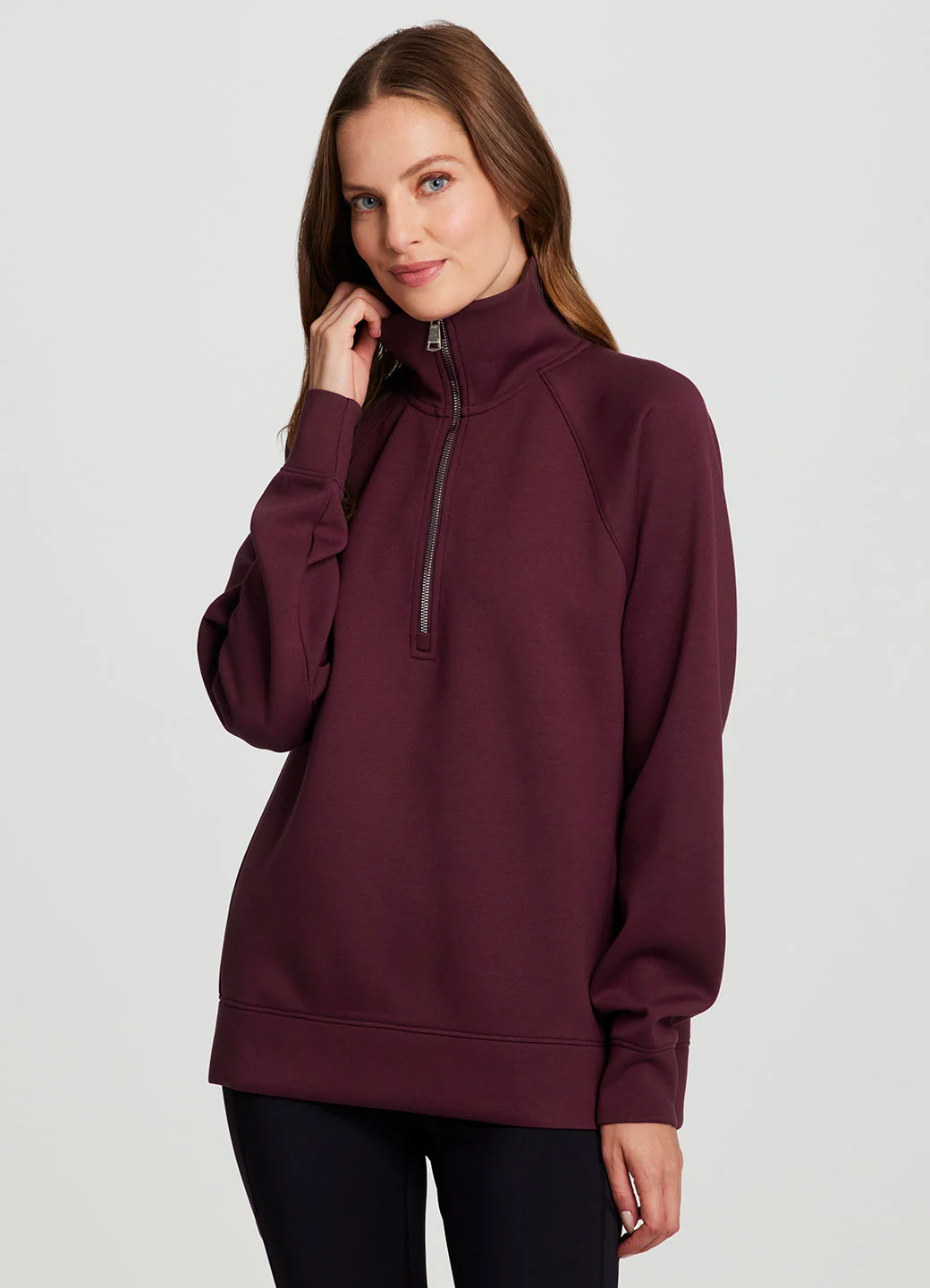 LuxeSoft Oversized Half Zip Pullover - Image 5