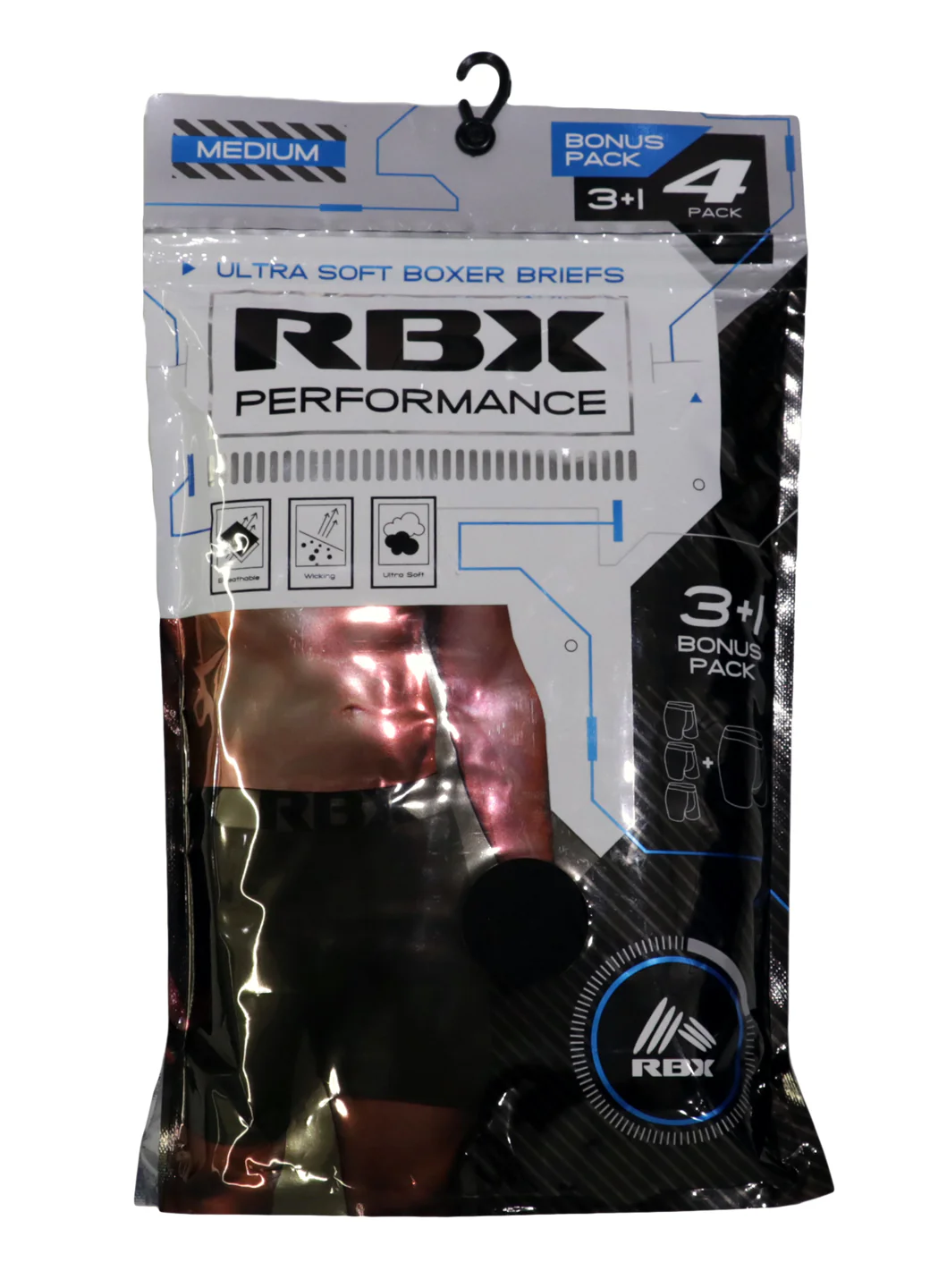 Men's Super Soft Black Boxer Briefs 4-Pack - Image 5