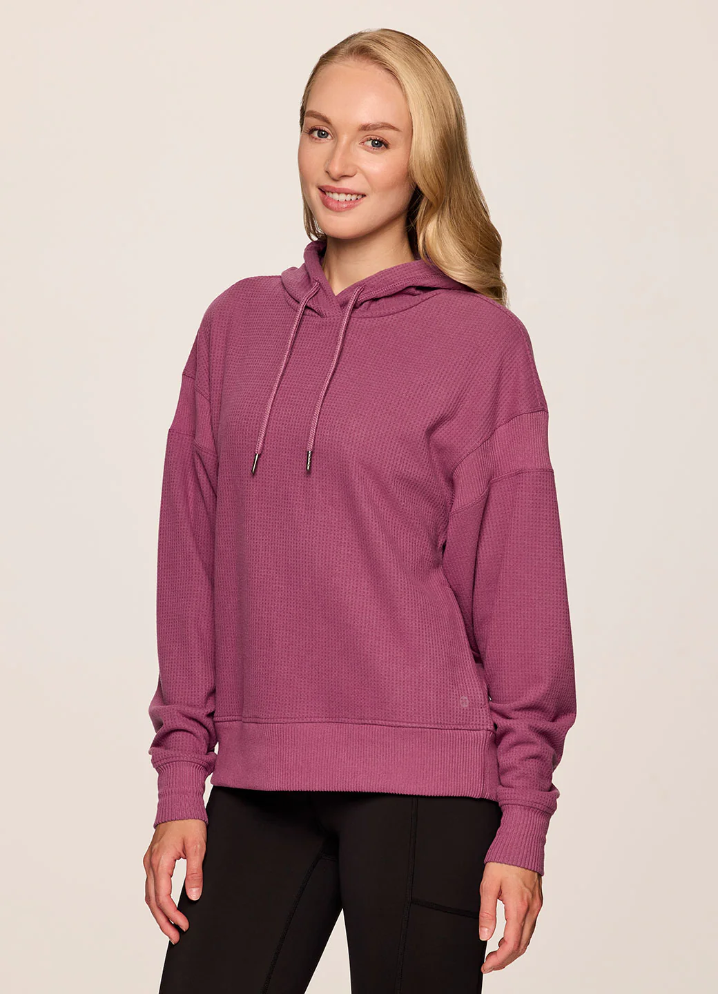 Off Days Relaxed Waffle Knit Hoodie - Image 14
