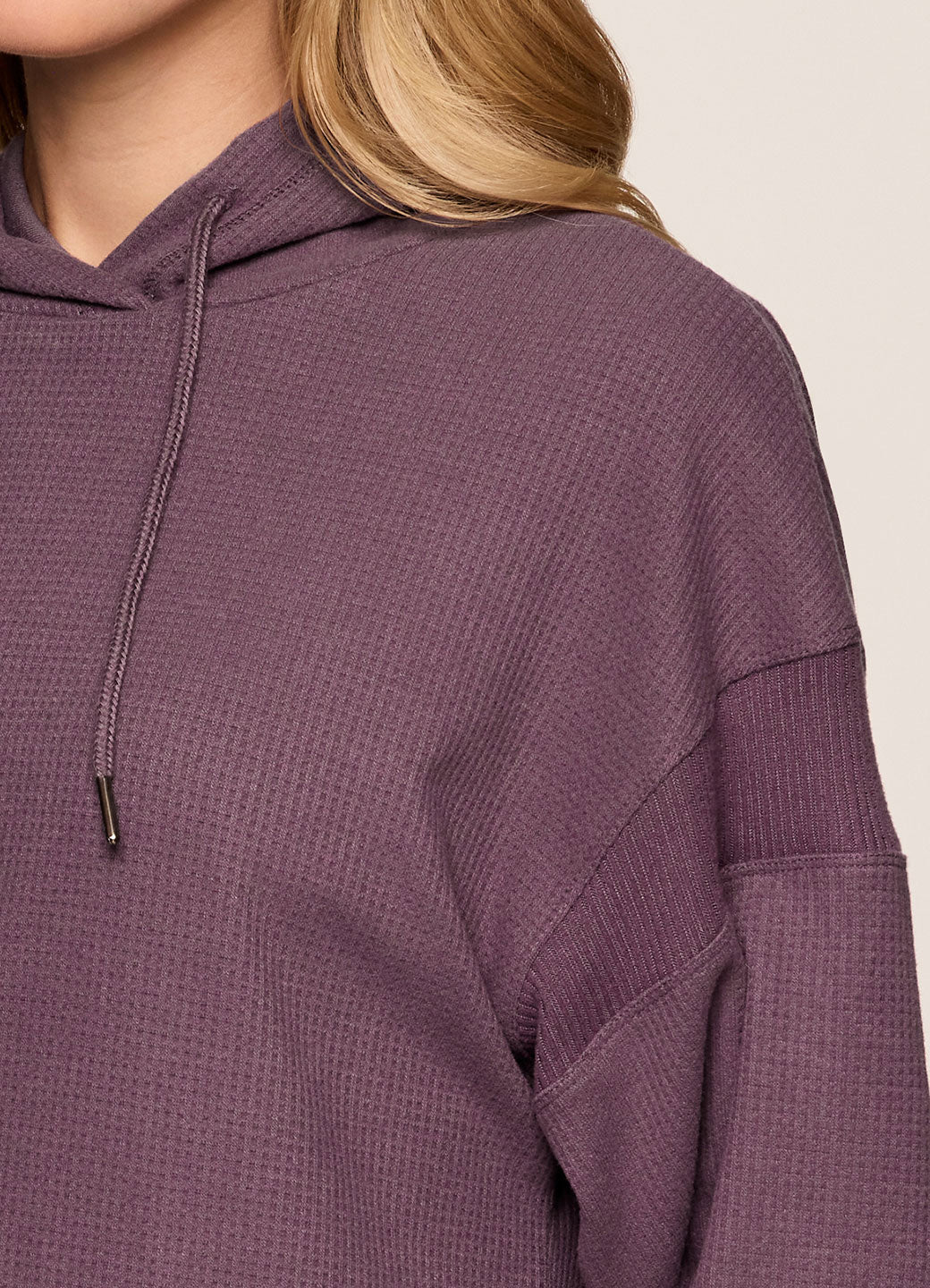 Off Days Relaxed Waffle Knit Hoodie - Image 18