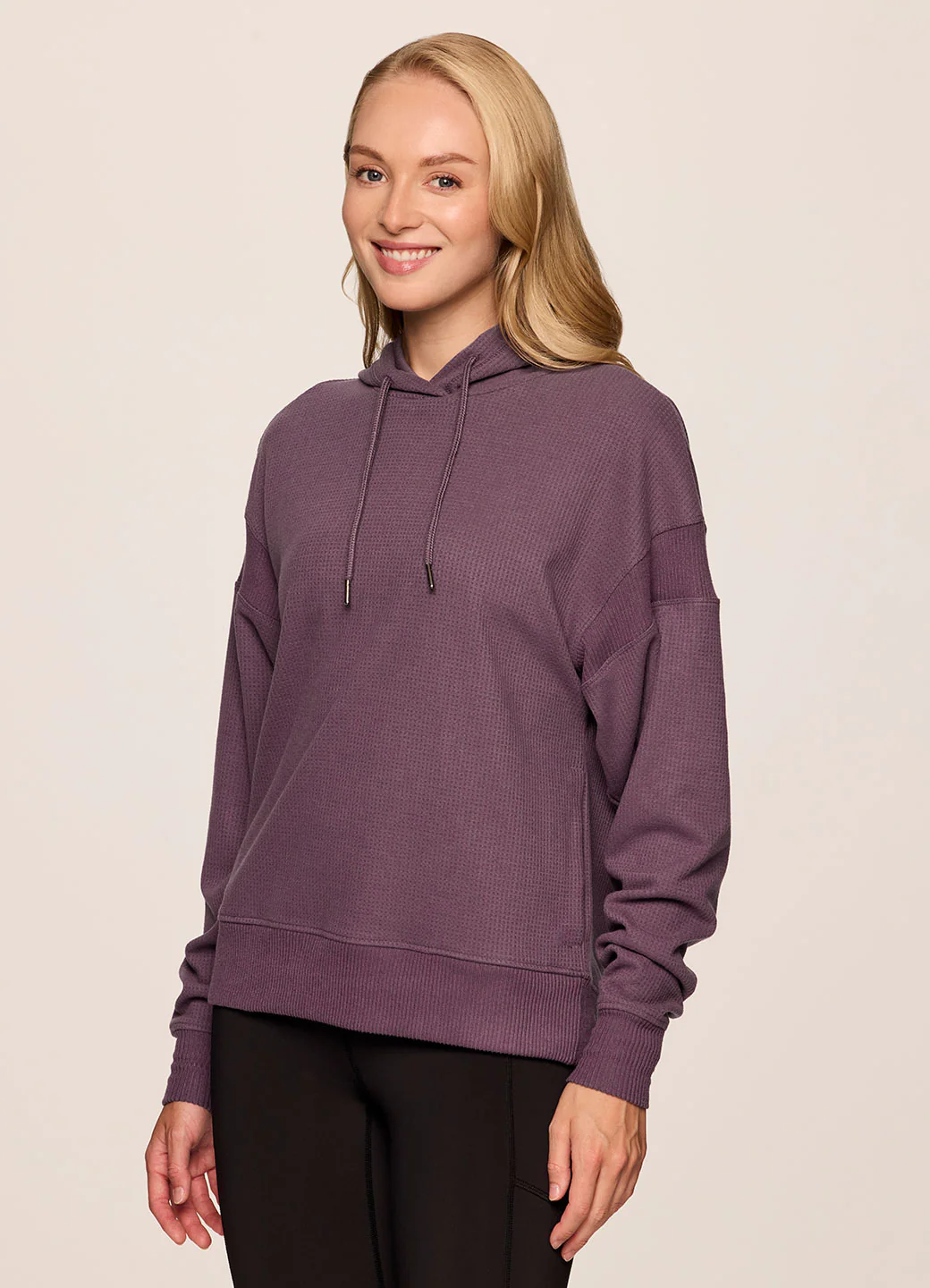 Off Days Relaxed Waffle Knit Hoodie - Image 19