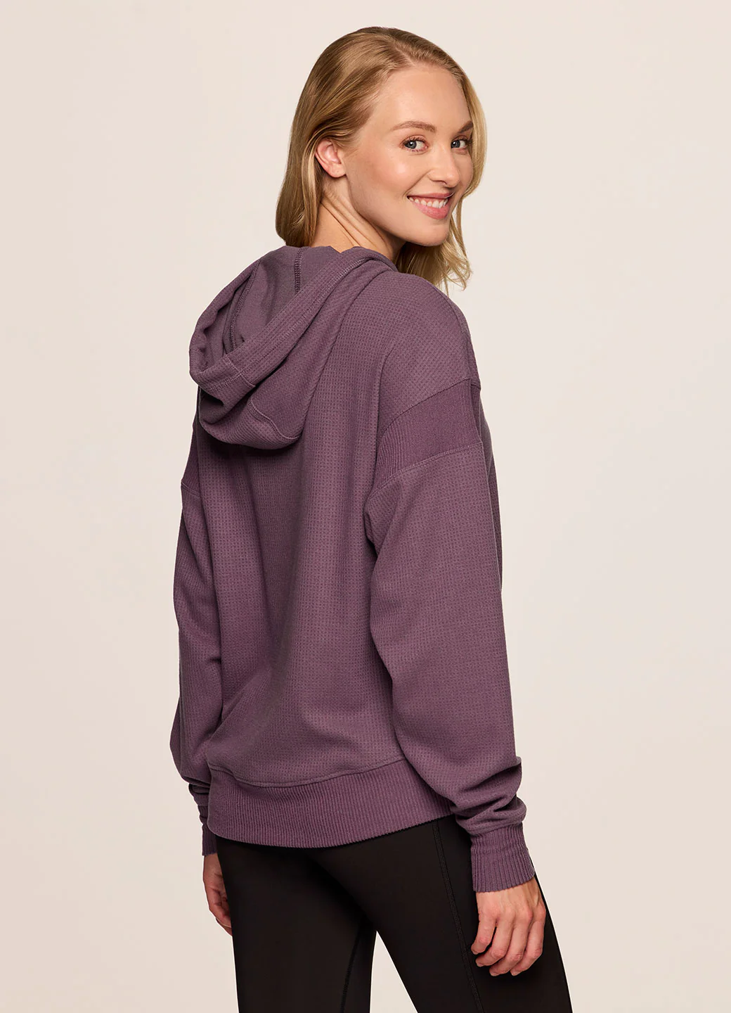 Off Days Relaxed Waffle Knit Hoodie - Image 20