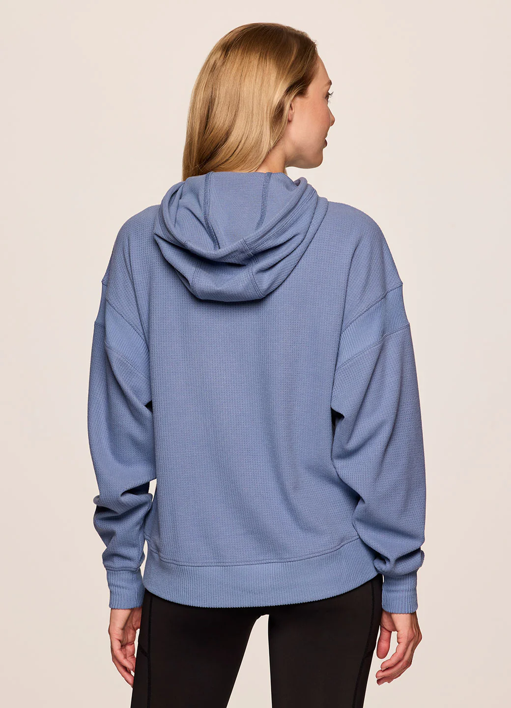 Off Days Relaxed Waffle Knit Hoodie - Image 3