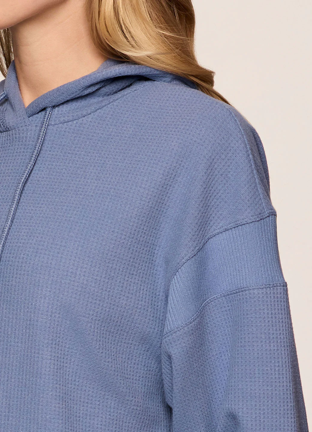 Off Days Relaxed Waffle Knit Hoodie - Image 4