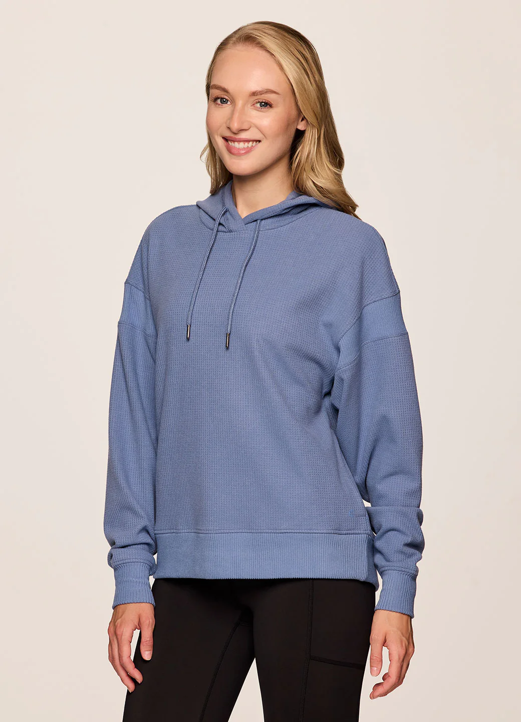 Off Days Relaxed Waffle Knit Hoodie - Image 5