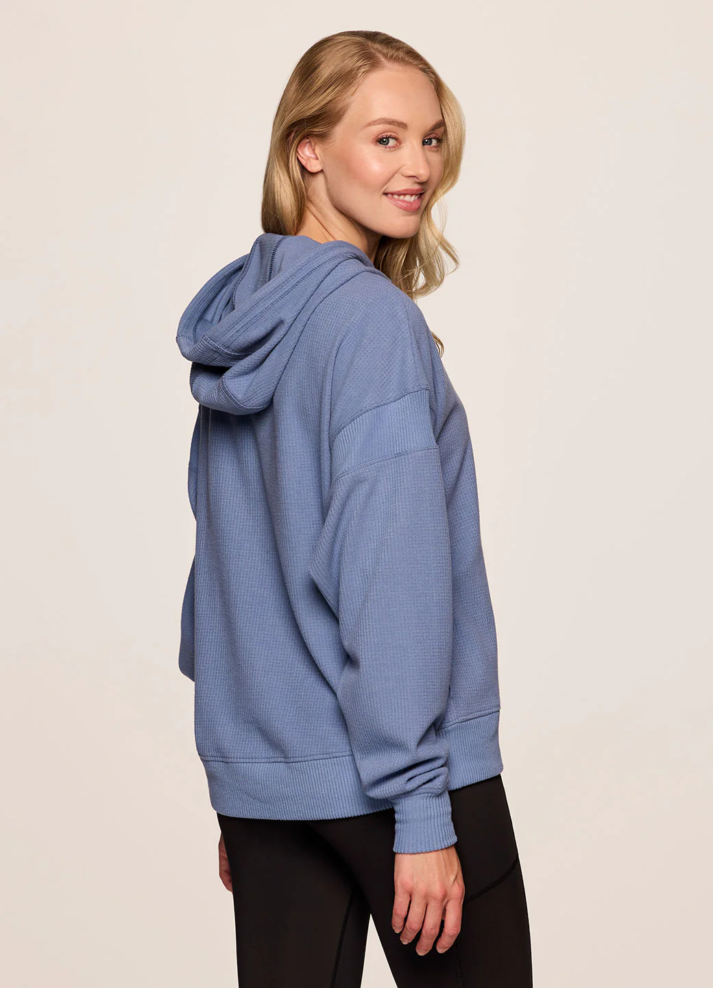 Off Days Relaxed Waffle Knit Hoodie - Image 6