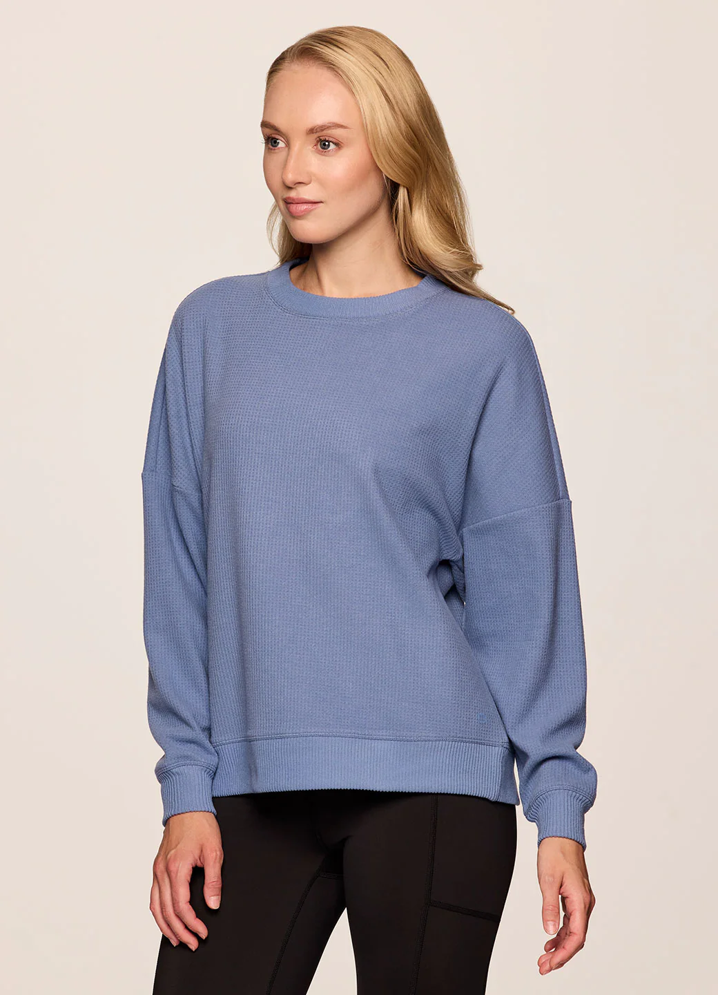 Off Days Relaxed Waffle Knit Sweatshirt - Image 13