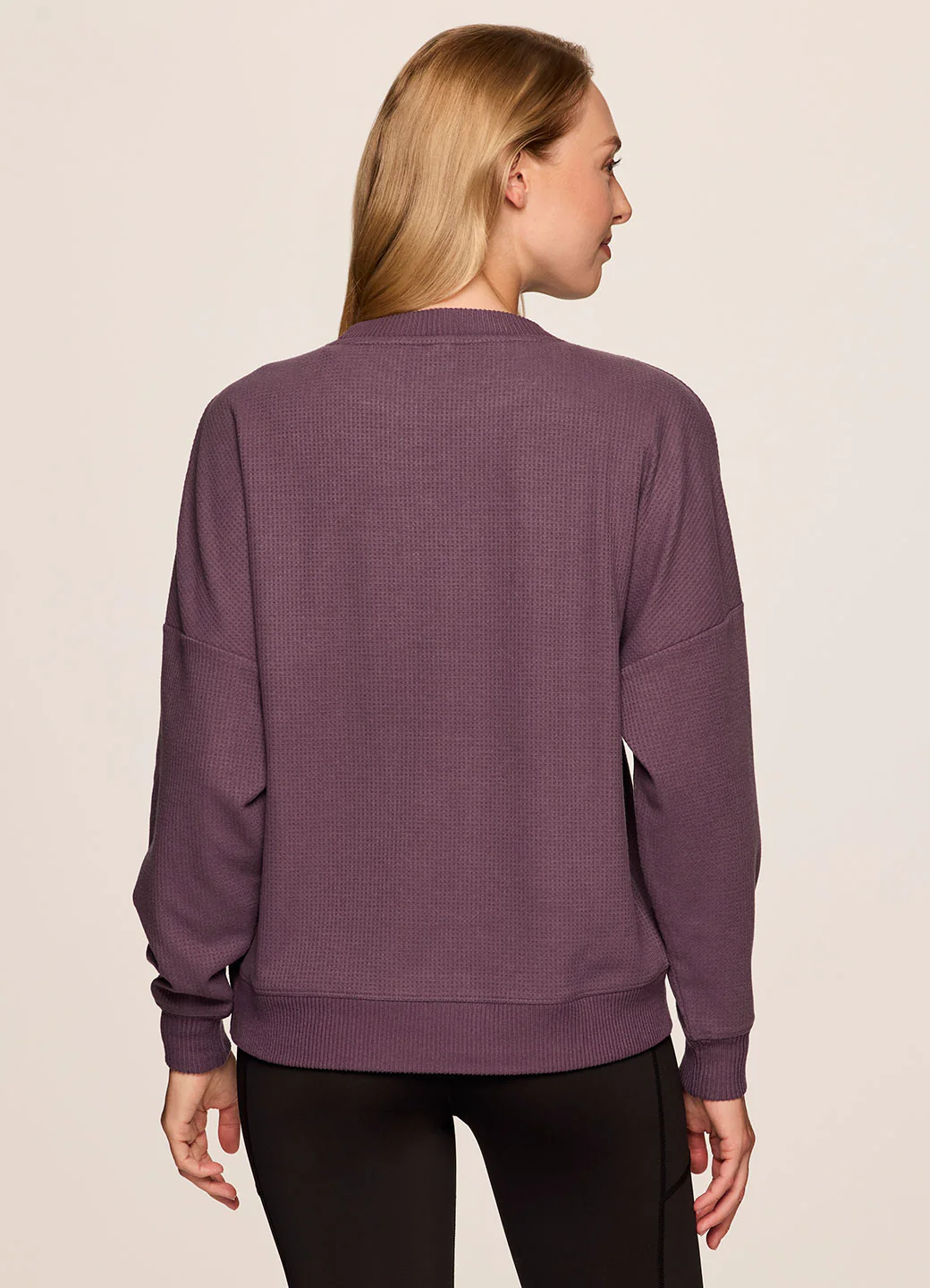 Off Days Relaxed Waffle Knit Sweatshirt - Image 3