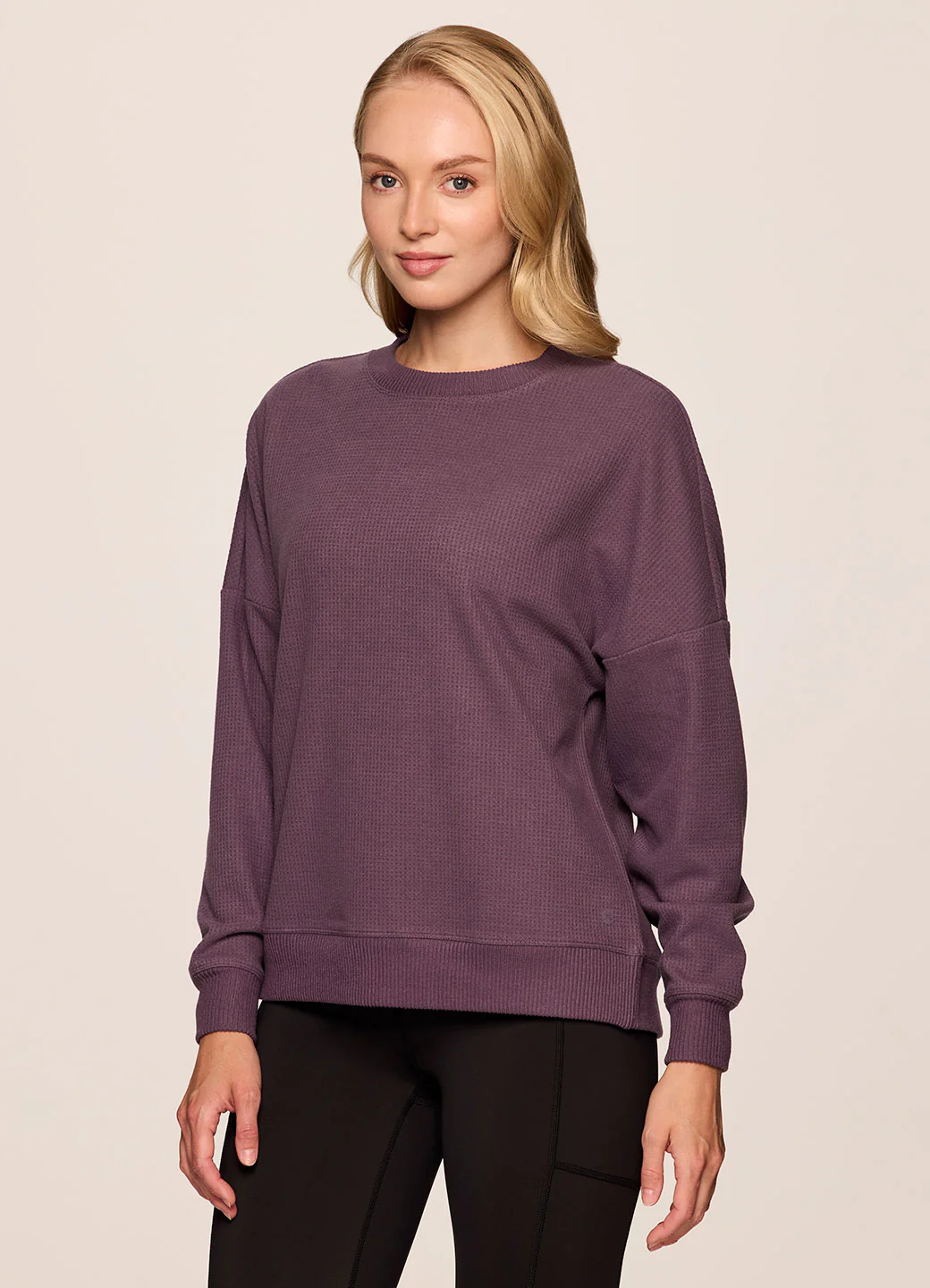 Off Days Relaxed Waffle Knit Sweatshirt - Image 4