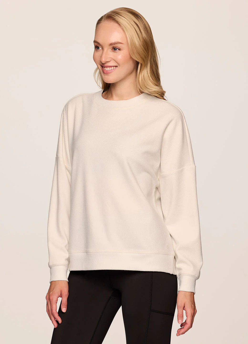 Off Days Relaxed Waffle Knit Sweatshirt - Image 9