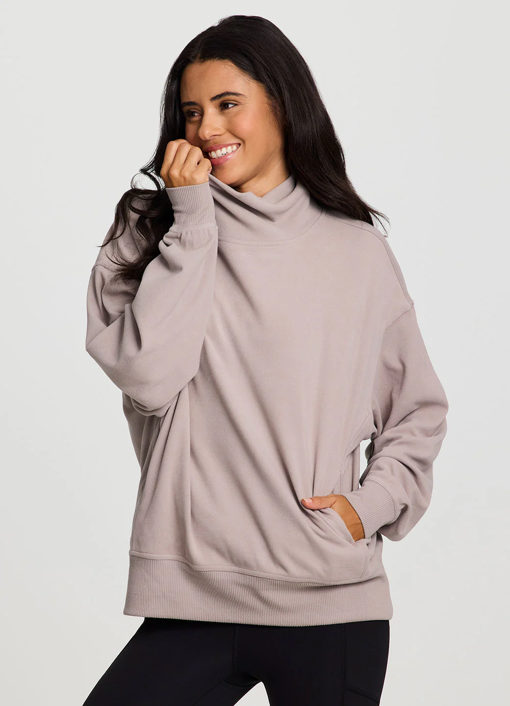 Oliver Plush Oversized Mock Neck Pullover - Image 15