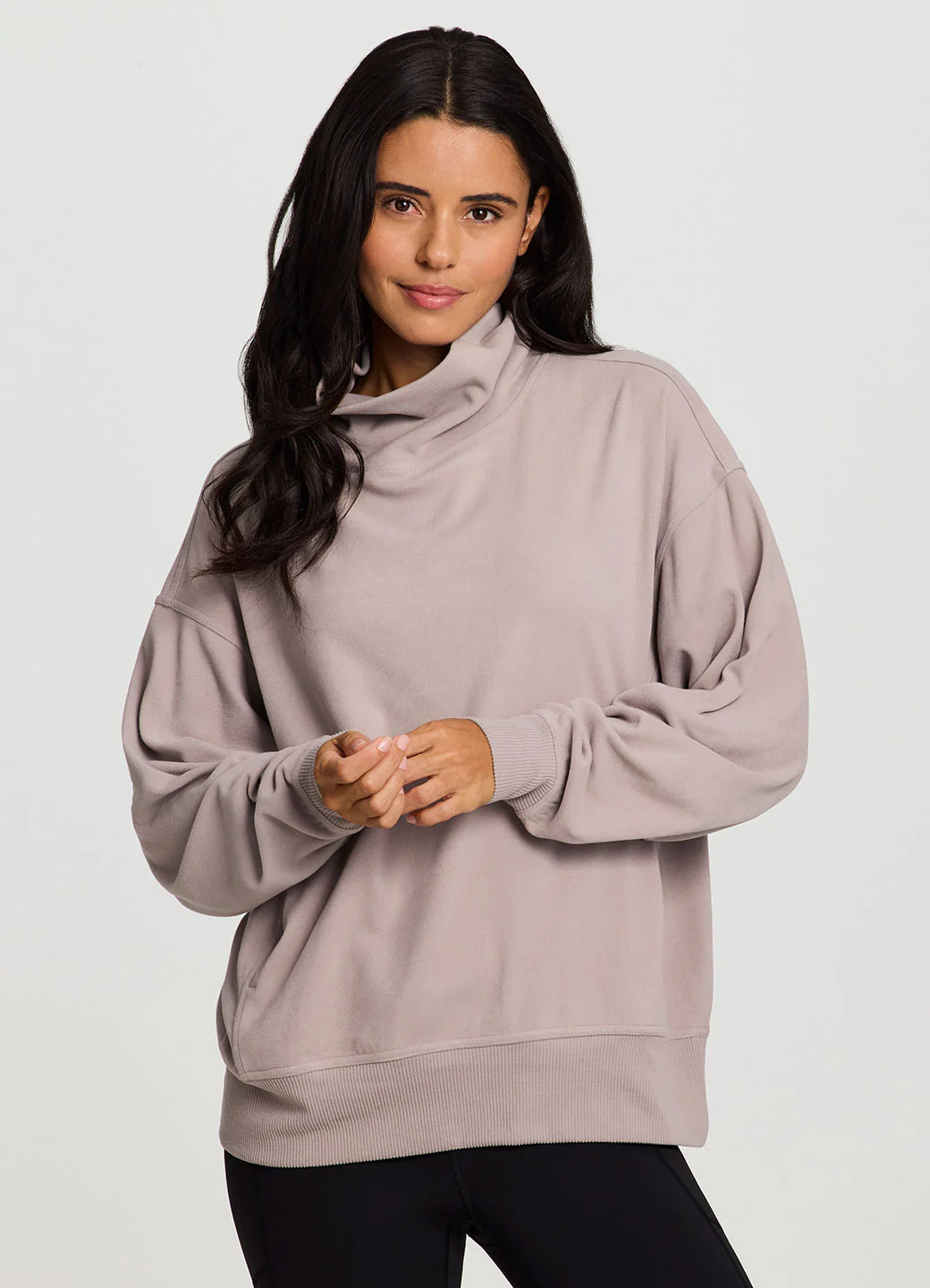 Oliver Plush Oversized Mock Neck Pullover - Image 2