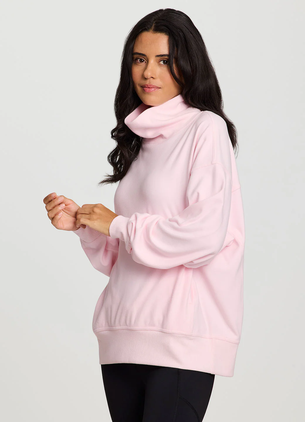 Oliver Plush Oversized Mock Neck Pullover - Image 4