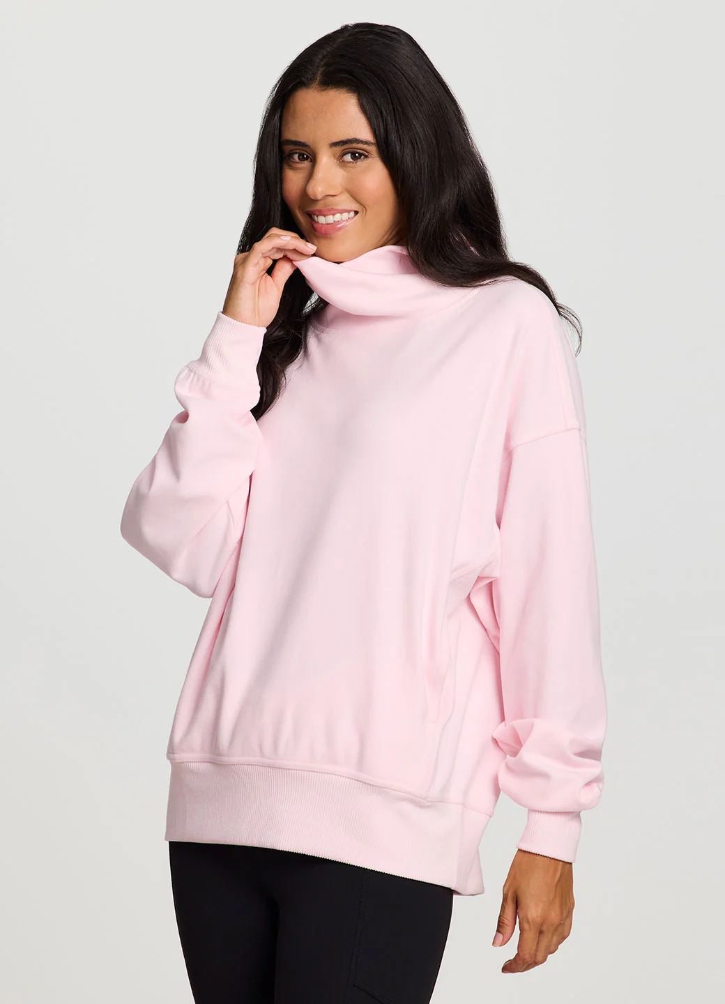 Oliver Plush Oversized Mock Neck Pullover - Image 6