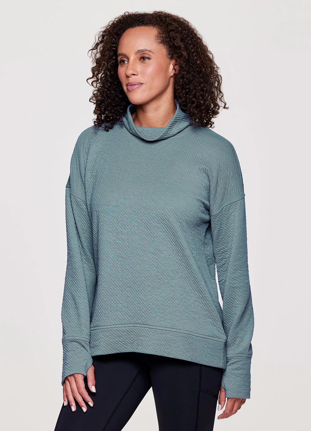 Overlook Jacquard Mock Neck Sweatshirt - Image 3