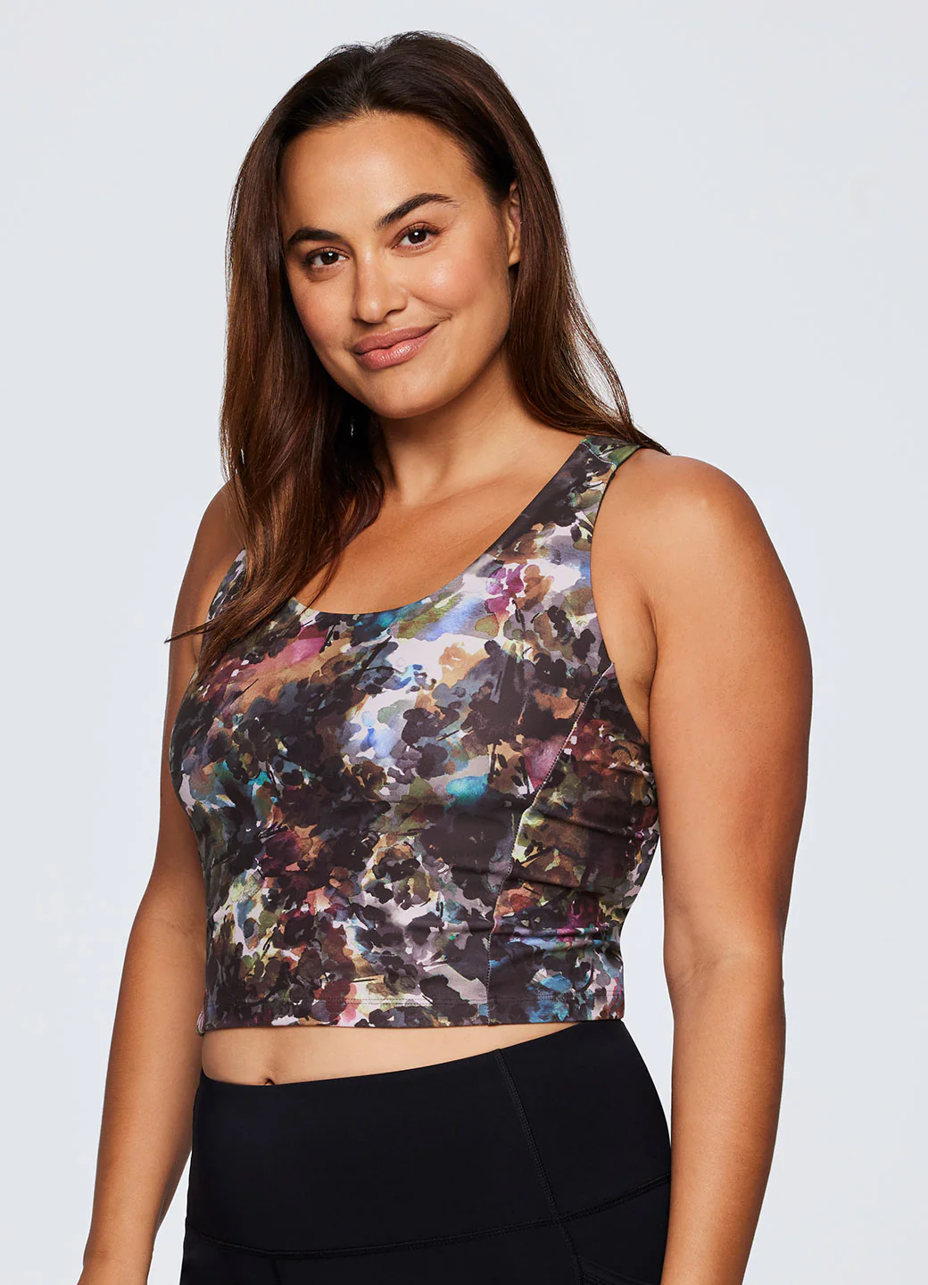 Plus Botanical Floral Shelf Bra Tank - Image 3