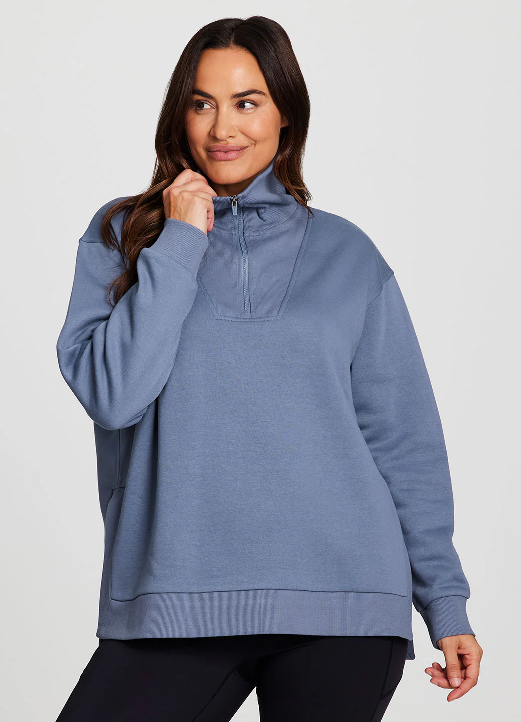 Plus Downtown Fleece 1/4 Zip Tunic - Image 15