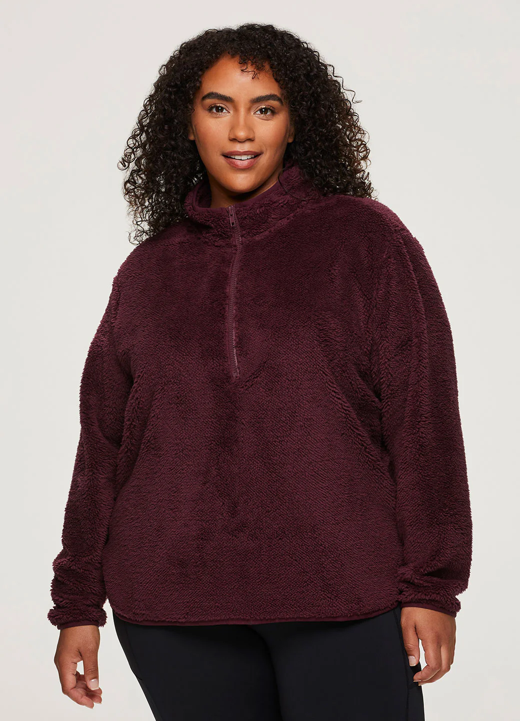 Plus Dylan 1/4 Zip Sherpa Pullover - Image 5