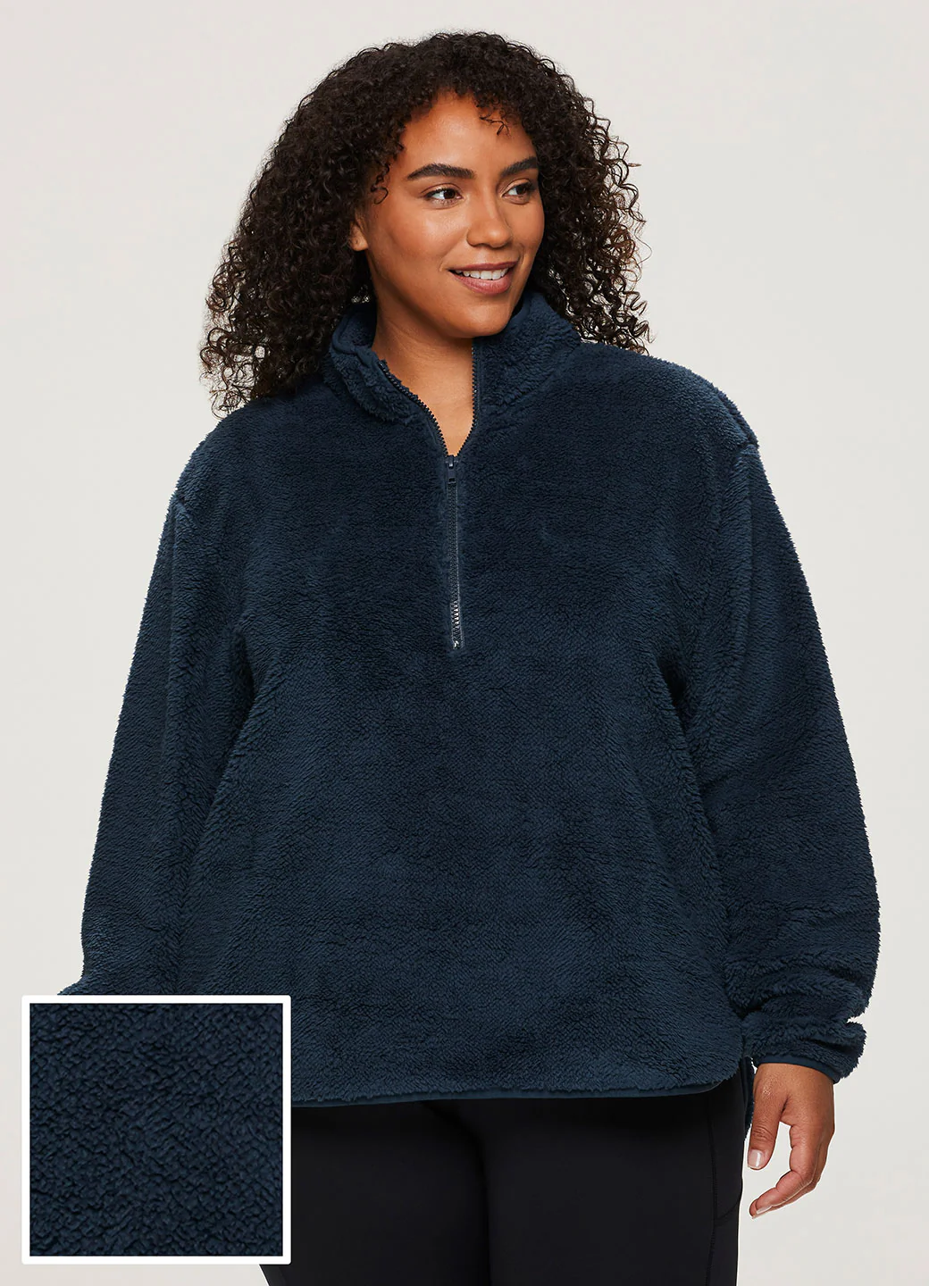 Plus Dylan 1/4 Zip Sherpa Pullover - Image 6
