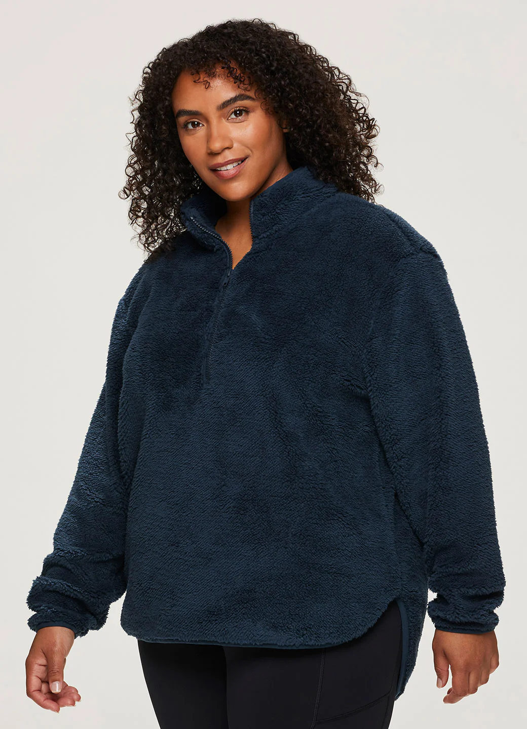 Plus Dylan 1/4 Zip Sherpa Pullover - Image 8