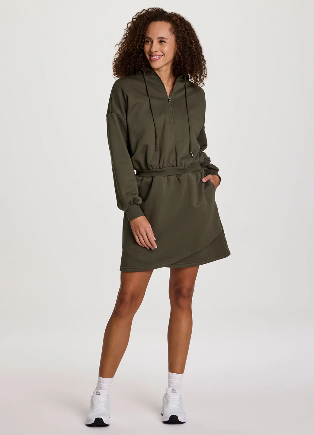 Plus Everyday Fleece Hoodie Dress - Image 5