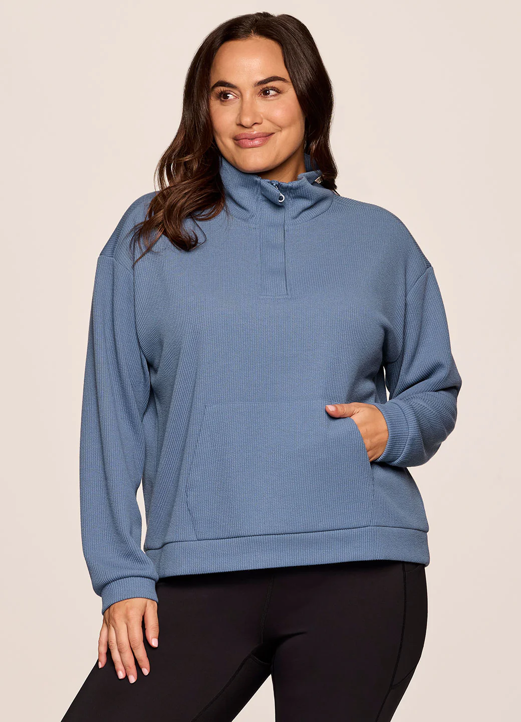 Plus Harbor Ribbed 1/4 Zip - Image 5