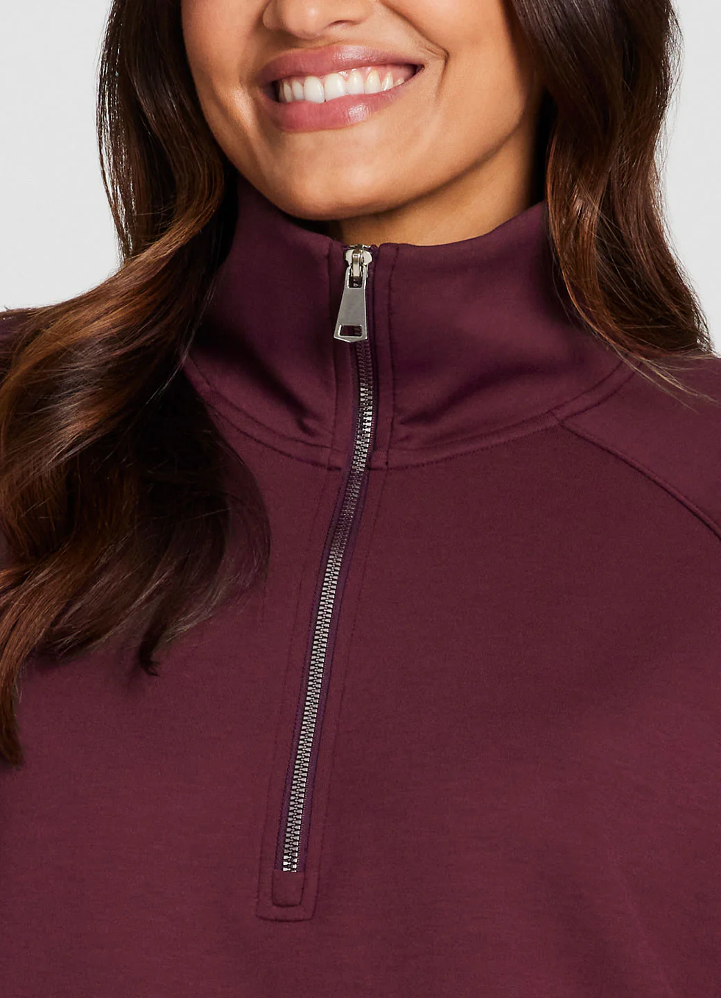 Plus LuxeSoft Oversized Half Zip Pullover - Image 10
