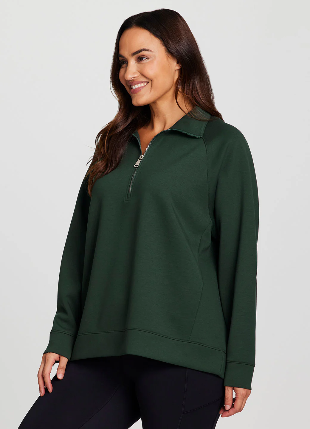 Plus LuxeSoft Oversized Half Zip Pullover - Image 4