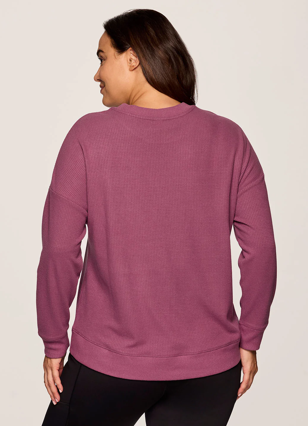 Plus Off Days Relaxed Waffle Knit Sweatshirt - Image 11