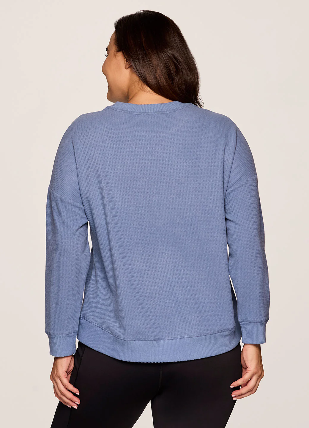 Plus Off Days Relaxed Waffle Knit Sweatshirt - Image 7