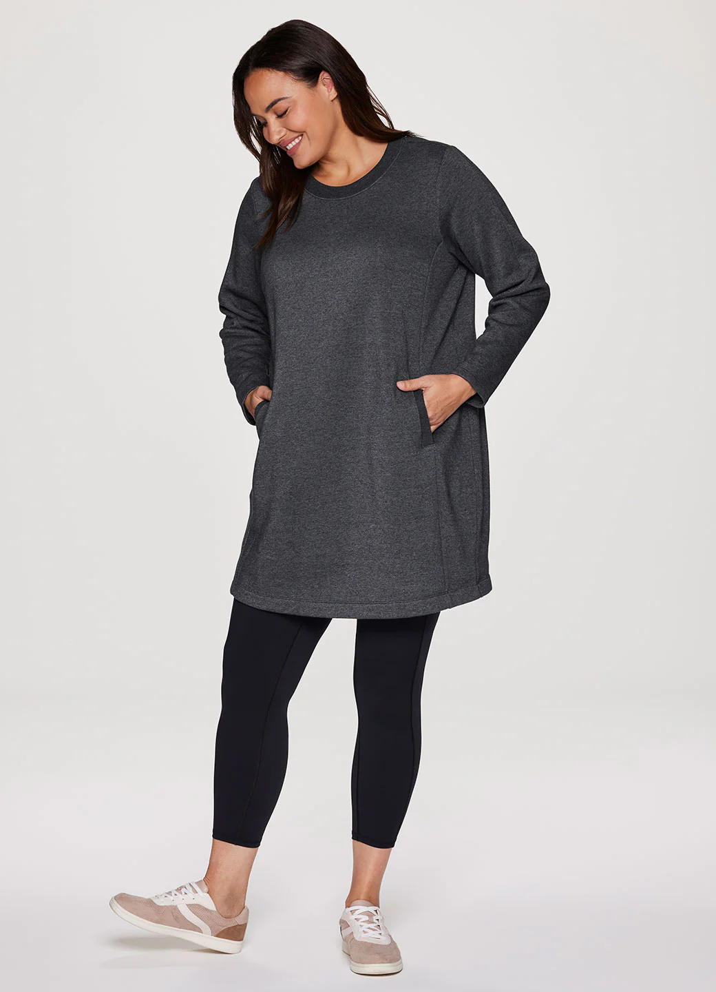 Plus Prime Fleece Crewneck Dress - Image 3