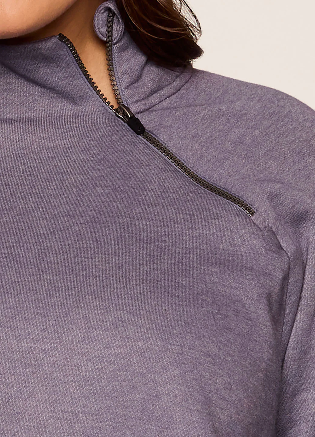 Plus Prime Ready To Roll Fleece Zip Mock Neck Pullover - Image 10