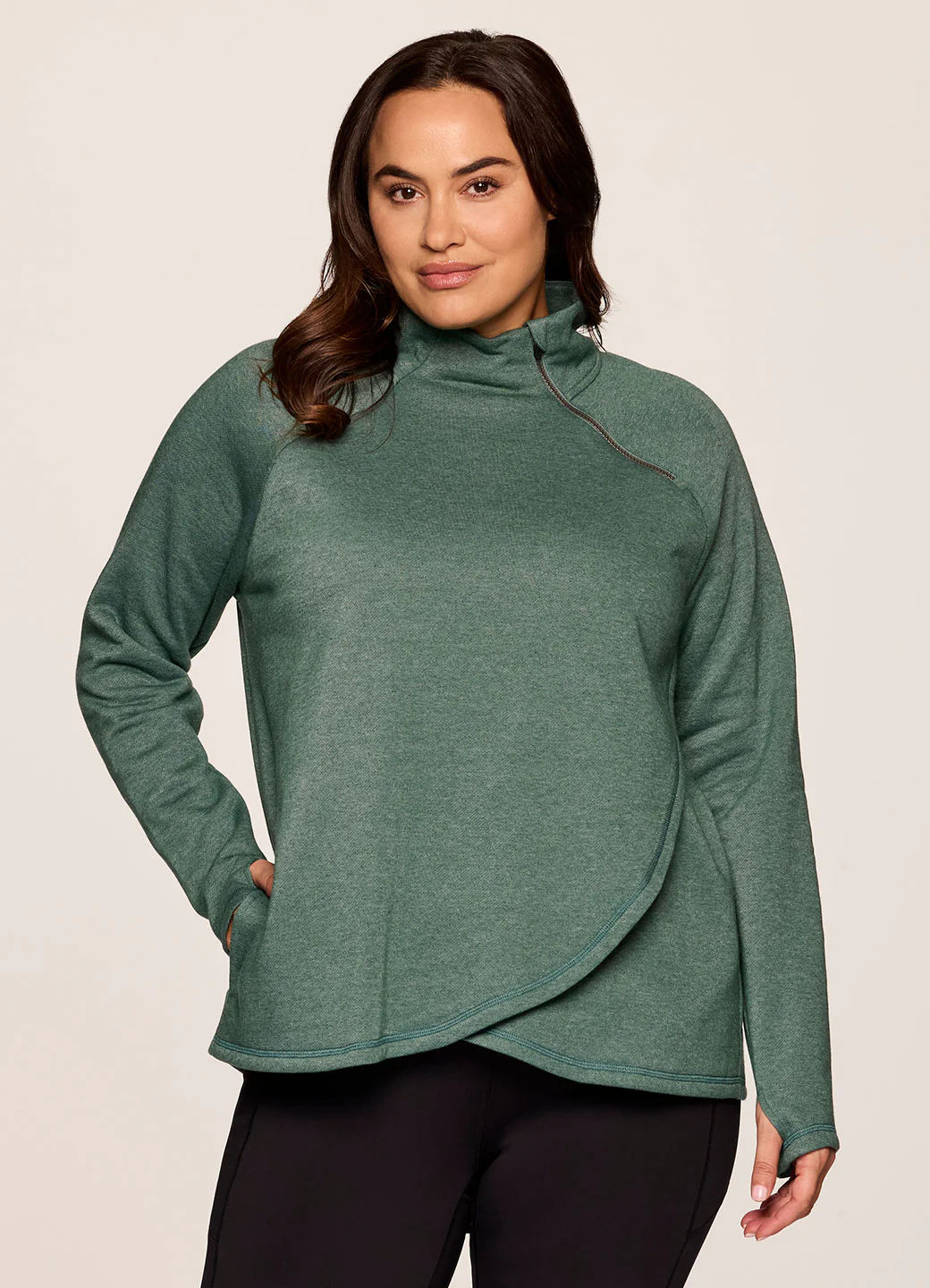Plus Prime Ready To Roll Fleece Zip Mock Neck Pullover - Image 11